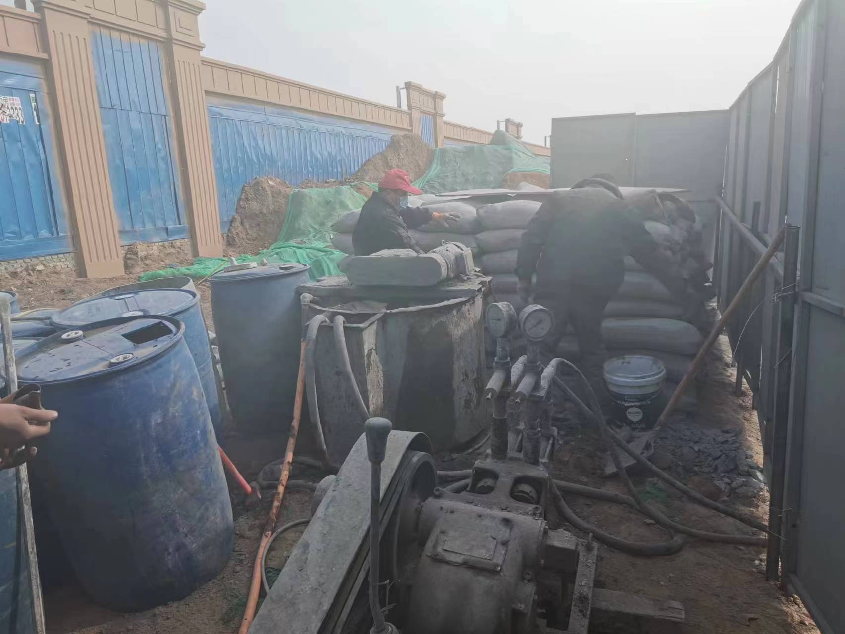 南岸房屋下沉注浆